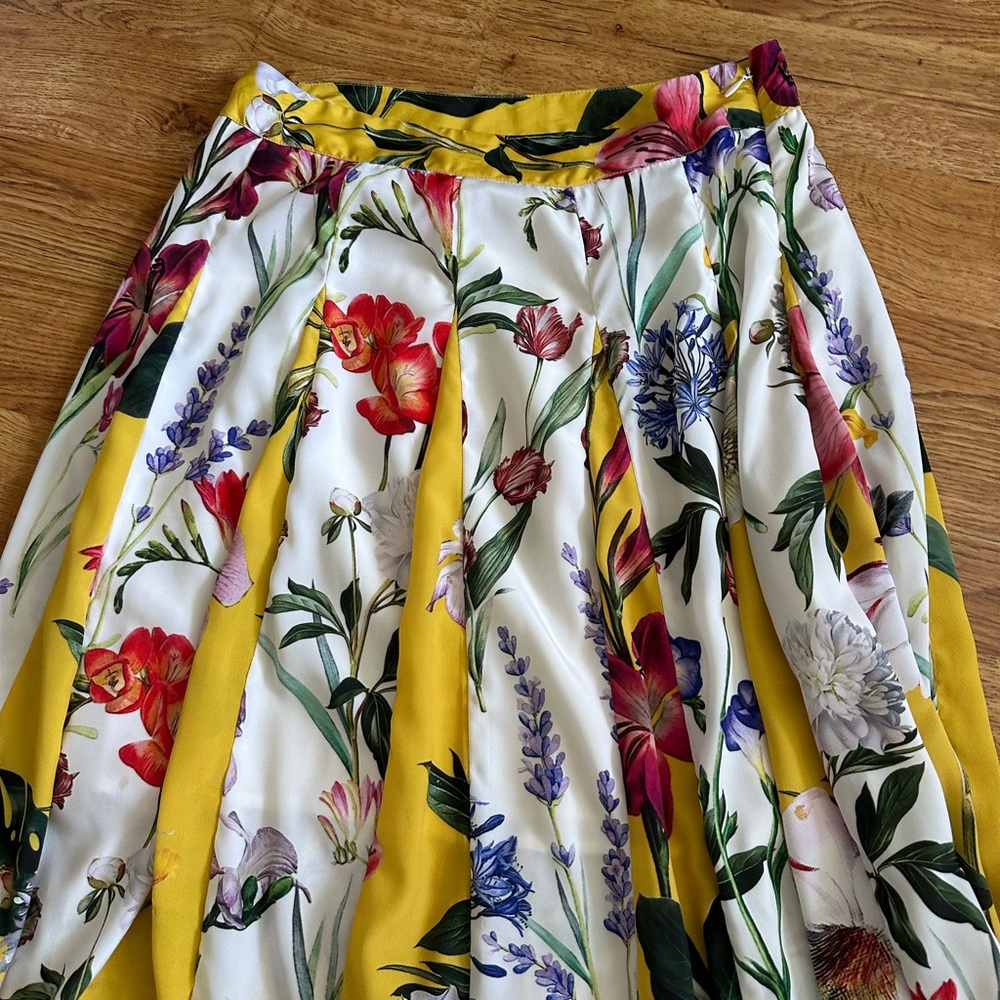 ROCOCO SAND Aprile Floral Yellow Maxi Skirt Size 6P - Picture 4 of 16